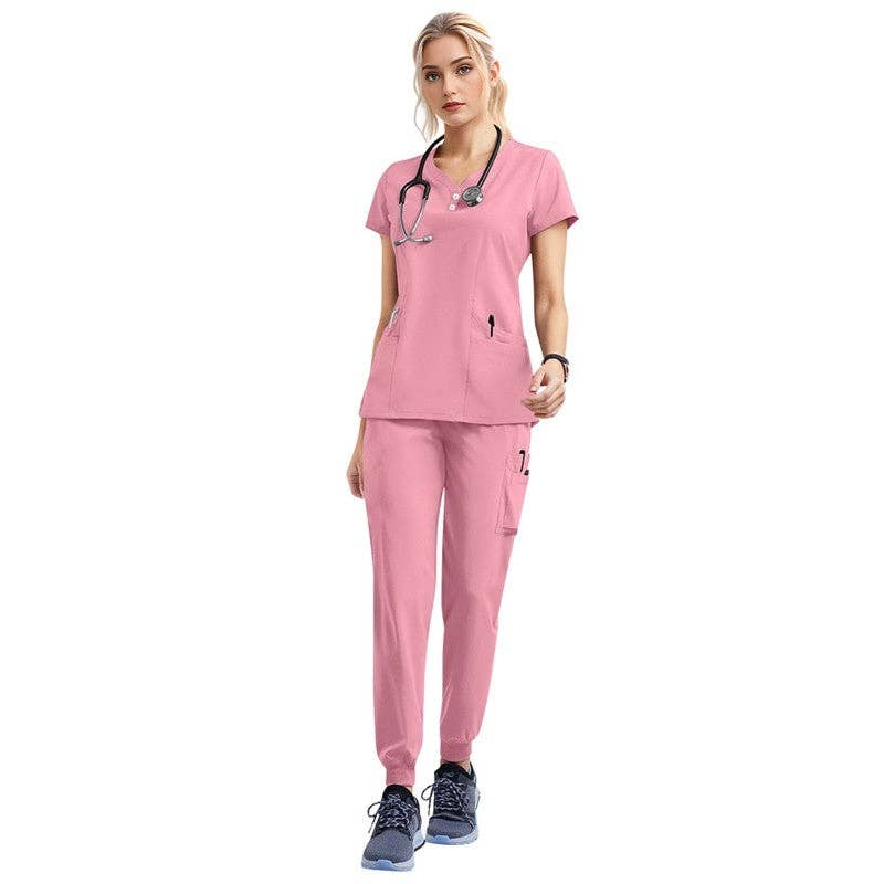 FurDecoration - Wholesale Healthcare Uniform - Women's - Short Sleeve Straight Leg Scrub Suit3