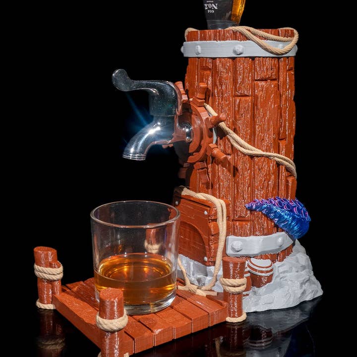 Clew Bay Leather & 3D Printing - Wholesale Beer/Wine Caddy - Buccaneer Drink Dispenser4