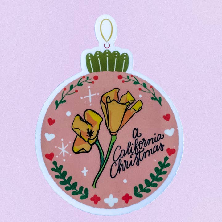 Poppies Vintage Ornament Sticker for wholesale by Wildwind Lane