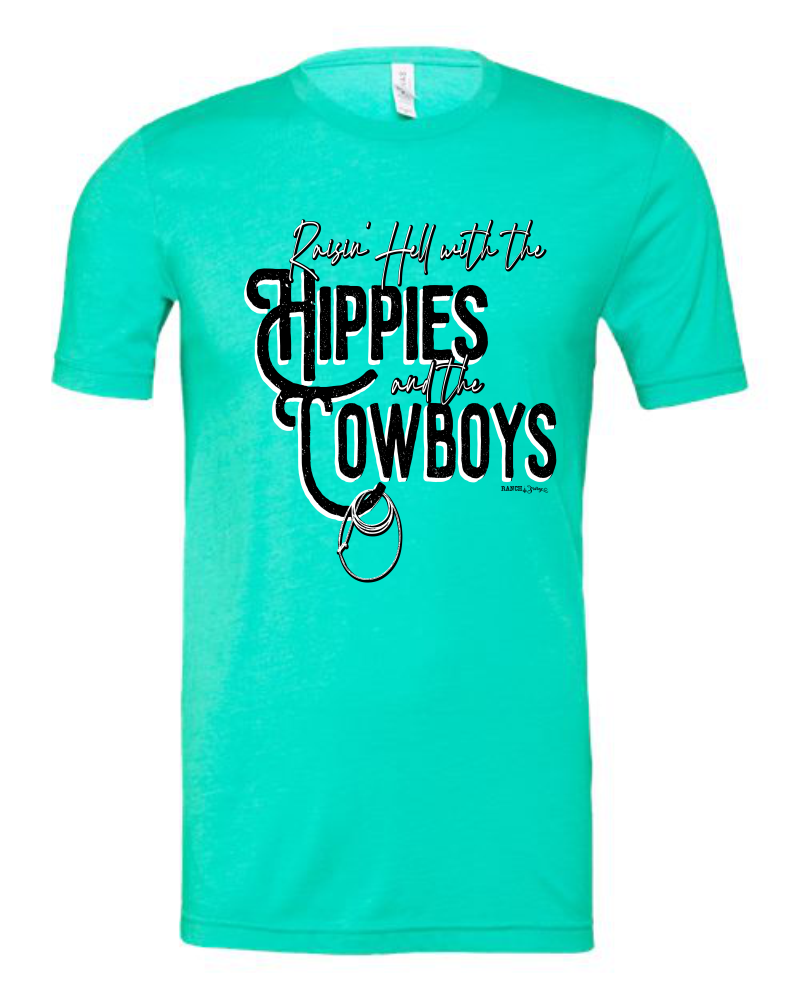 Ranch Swag - Wholesale T-Shirt (Graphic) - Women's - Hippies and Cowboys Graphic Tee5
