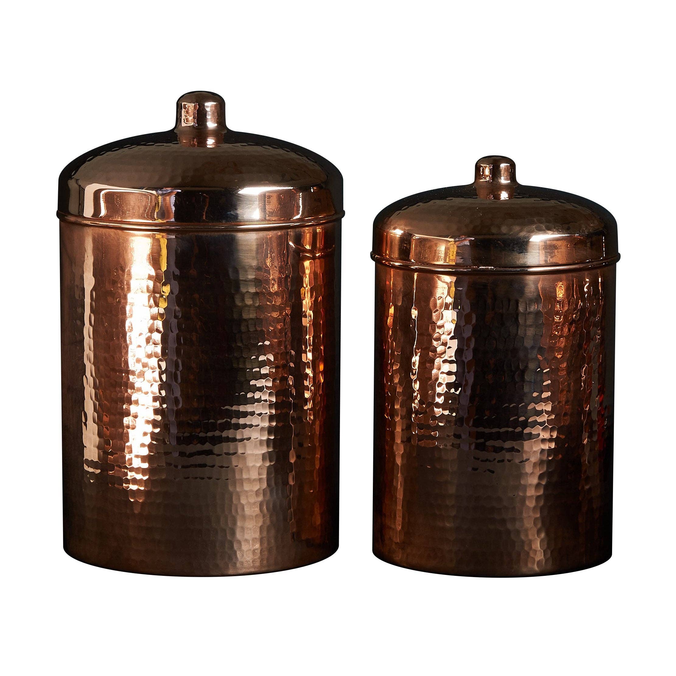 Sertodo Copper - Wholesale Canister Set - Copper Kitchen Canisters - Large Set, 2 Pieces0