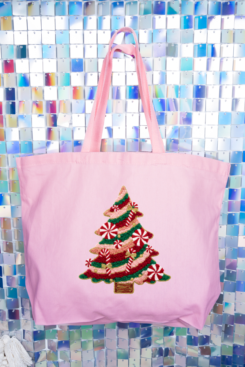 Wholesale Accessory Market - Vente Tote bag – femme - Faux fil souhaits de canne à sucre en bonbon toile grand cabas1