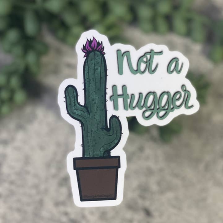 Not a Hugger Vinyl Sticker 5-Pack for wholesale by Beautiful Mind Design