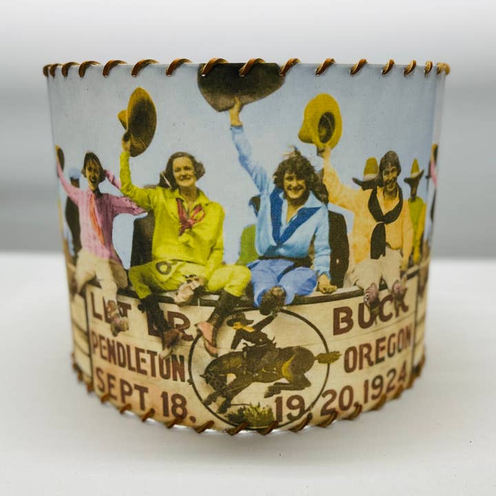 Lampshade Pendleton Cowgirls 14-inch for wholesale by Red Dirt Ranch Clothing Company