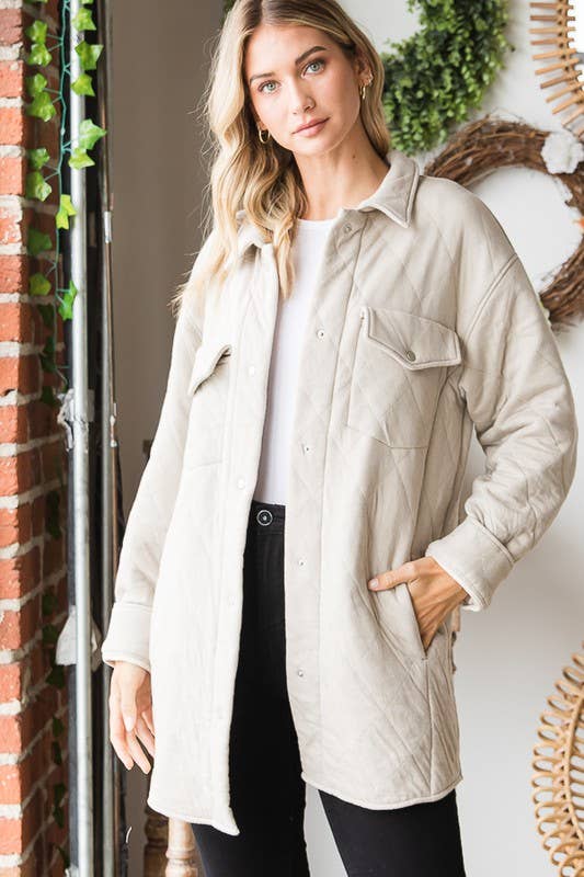 HEIMISH – wholesale Jacka - Dam – WJ2012 LÅNGÄRMAD KRAGE KNAPP DUNJACKA3