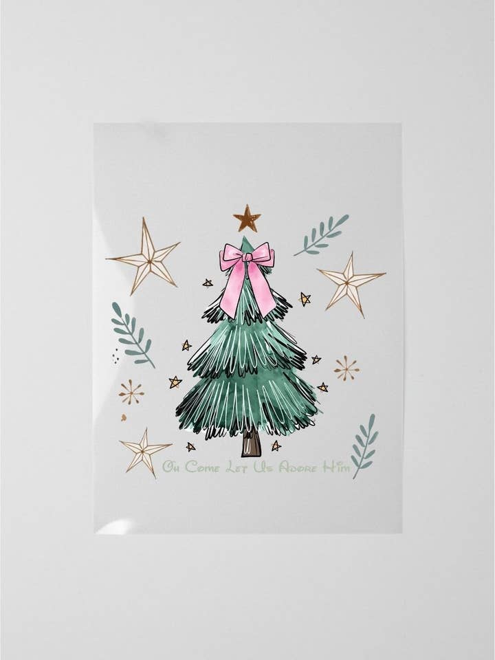 T-Shirt DTF Heat Transfer | Merry Christmas Tree for wholesale by Amerikan Basics