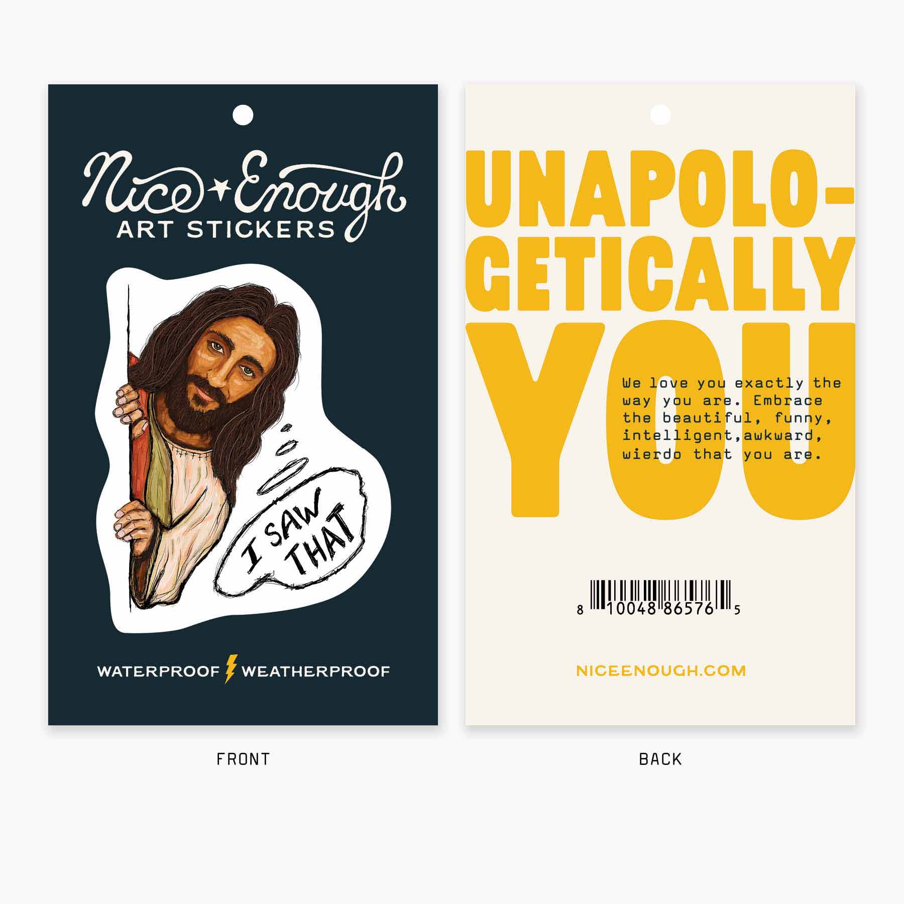Nice Enough Stickers - Wholesale Sticker - Saw That - 3" Art Sticker2