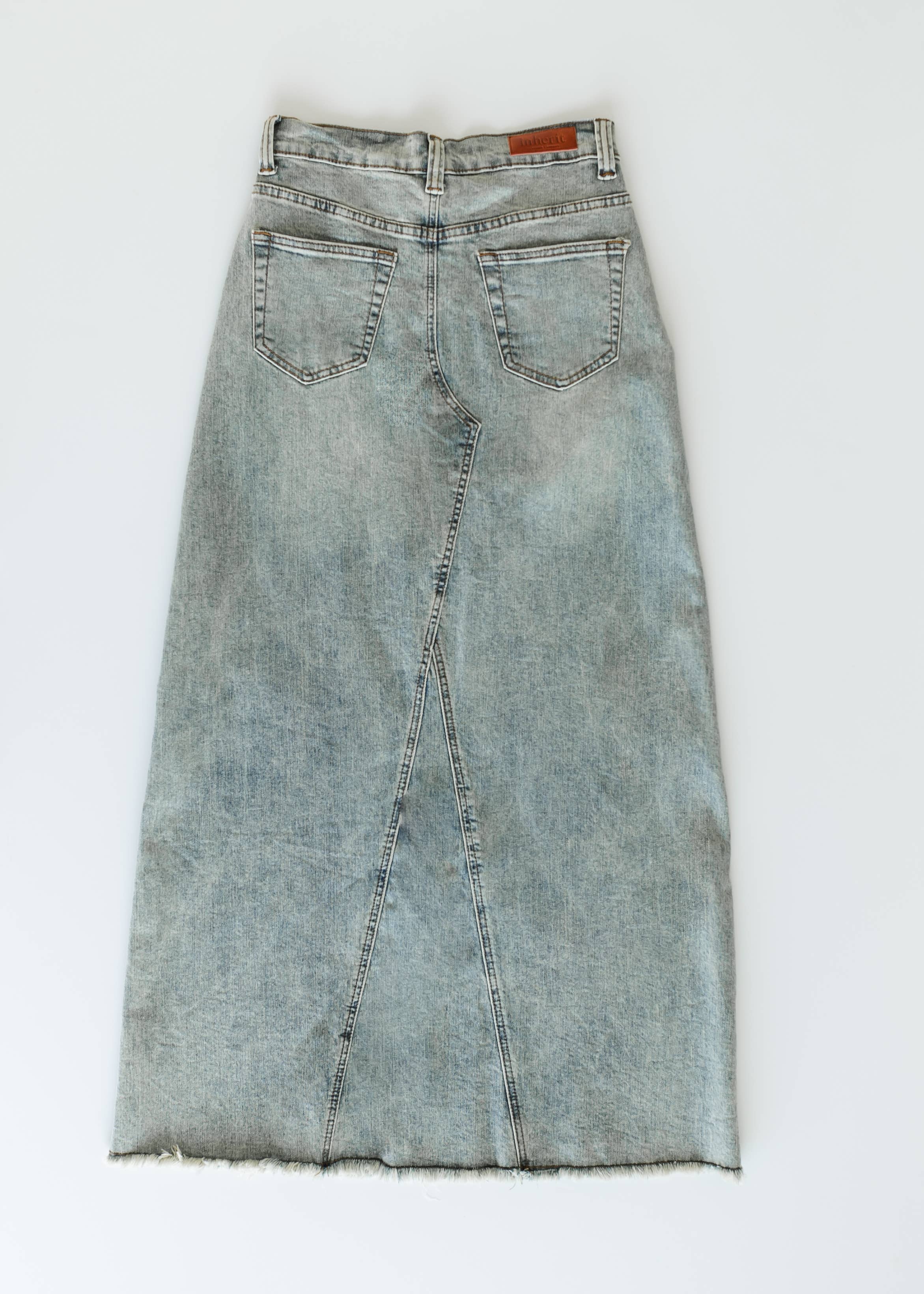 Inherit Clothing Company - Wholesale Skirt - Women's - Piper A-line Long Denim Maxi Skirt7