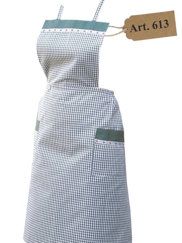 Delantal grande de cuadros clásicos 613 para venta al por mayor de Confecciones J. Garcia