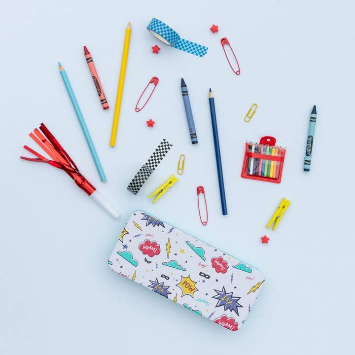 Jollity & Co. + Daydream Society - Vendita all'ingrosso Astuccio/portamatite - Astuccio per matite a tema supereroi, 1 confezione1