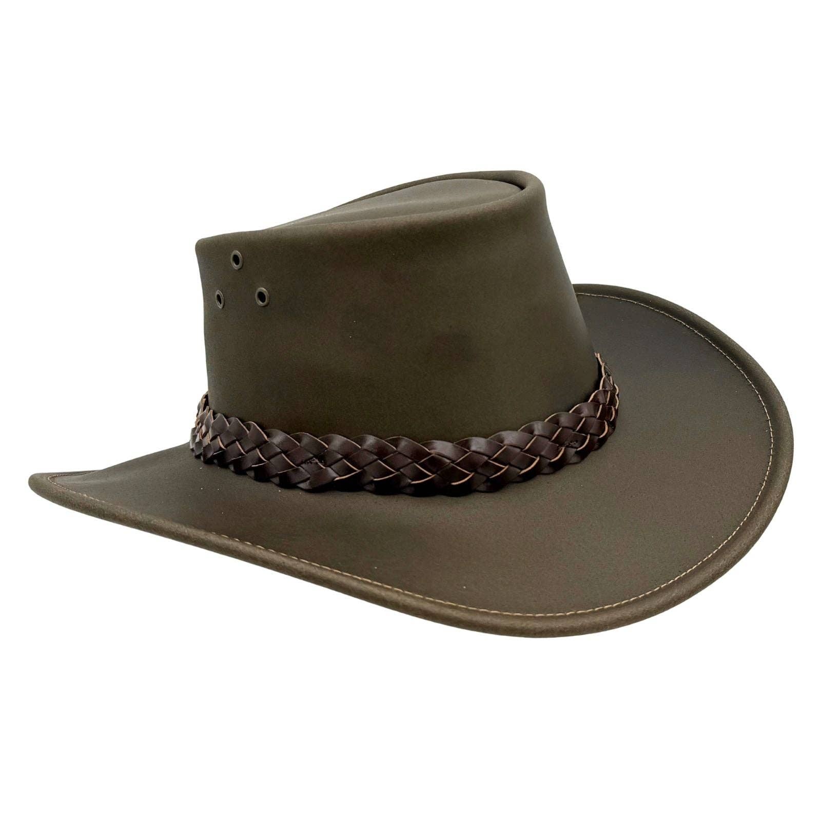 Jacaru Australia - Vente Chapeau de cowboy – unisexe - Chapeau Jacaru 1006 Wallaroo Oil en cuir huilé13