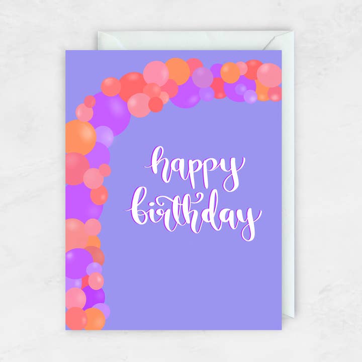 Feliz cumpleaños (Balloon Arch) para venta al por mayor de E Calligraphy Cafe