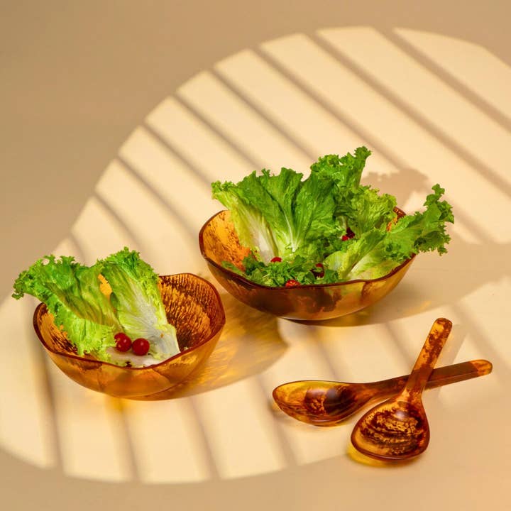 Godinger - Wholesale Serve Bowl - Lucente Tortoise Shell Resin Scalloped Snack Bowl