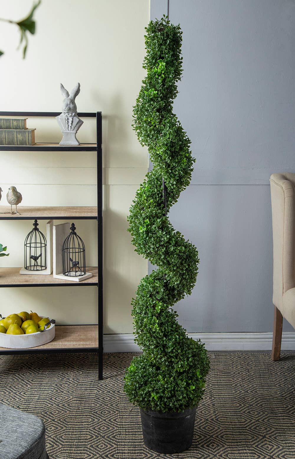 A&B Home Group Inc. - Vente Plantes artificielles - Topiaire en spirale artificielle en buis de 10,5x10,50x60" 5 pieds de haut6