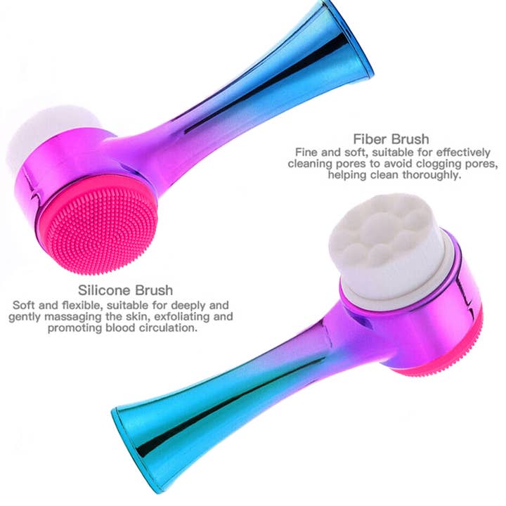Cap Zone - Wholesale Electronic Skincare Device - Metallic Double-Sided Facial Deep Cleansing Scrub