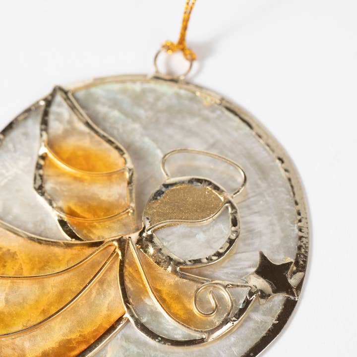 Ten Thousand Villages - Wholesale Ornament - * Golden Angel Capiz Ornament