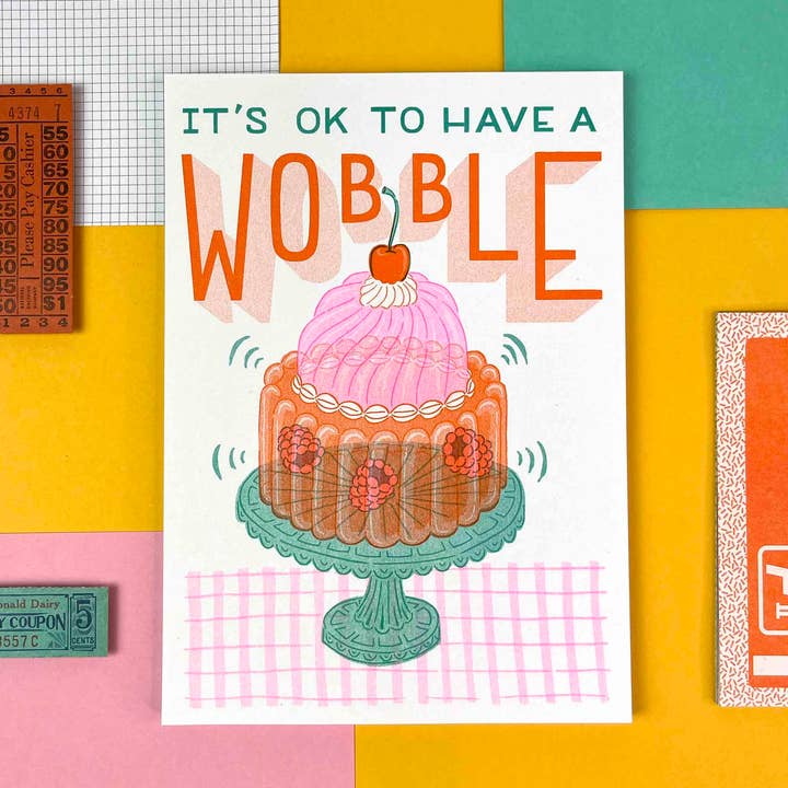 A5 Jelly Risograph Print for wholesale by Jacqueline Colley