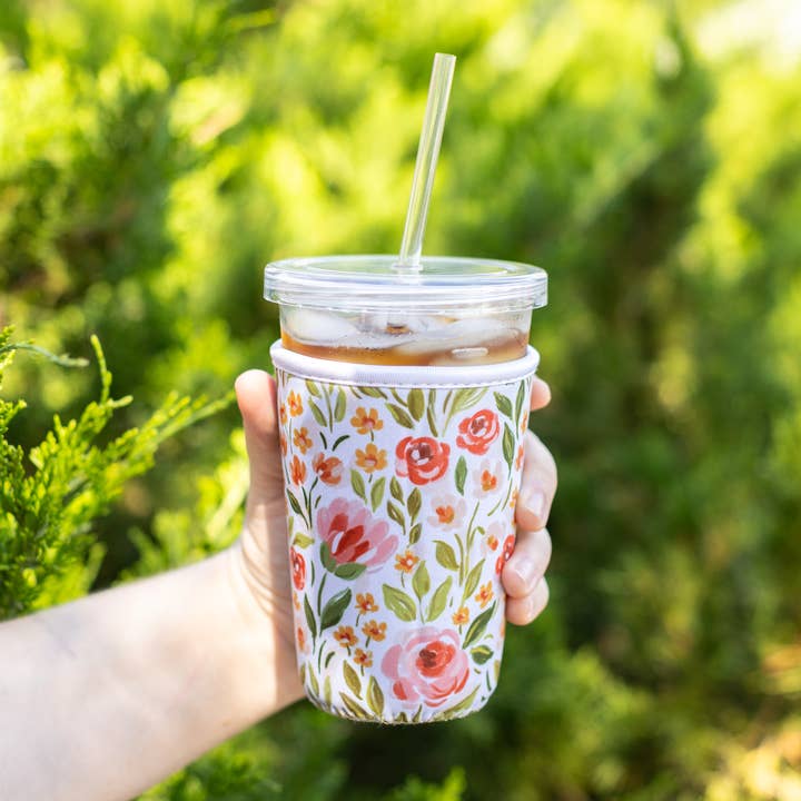 Elyse Breanne Design - Wholesale Drink Huggers & Koozies - Spring Garden Drink Sleeve, Iced Coffee Koozie, Drink Cover5