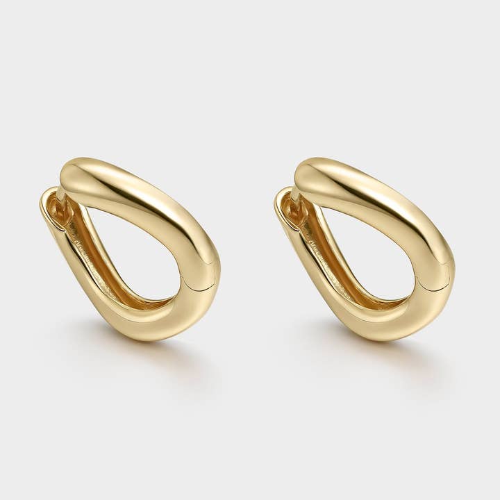 Små ujævne flydende effekt forgyldte sølvringe 15mm for engroshandel hos Itemporality