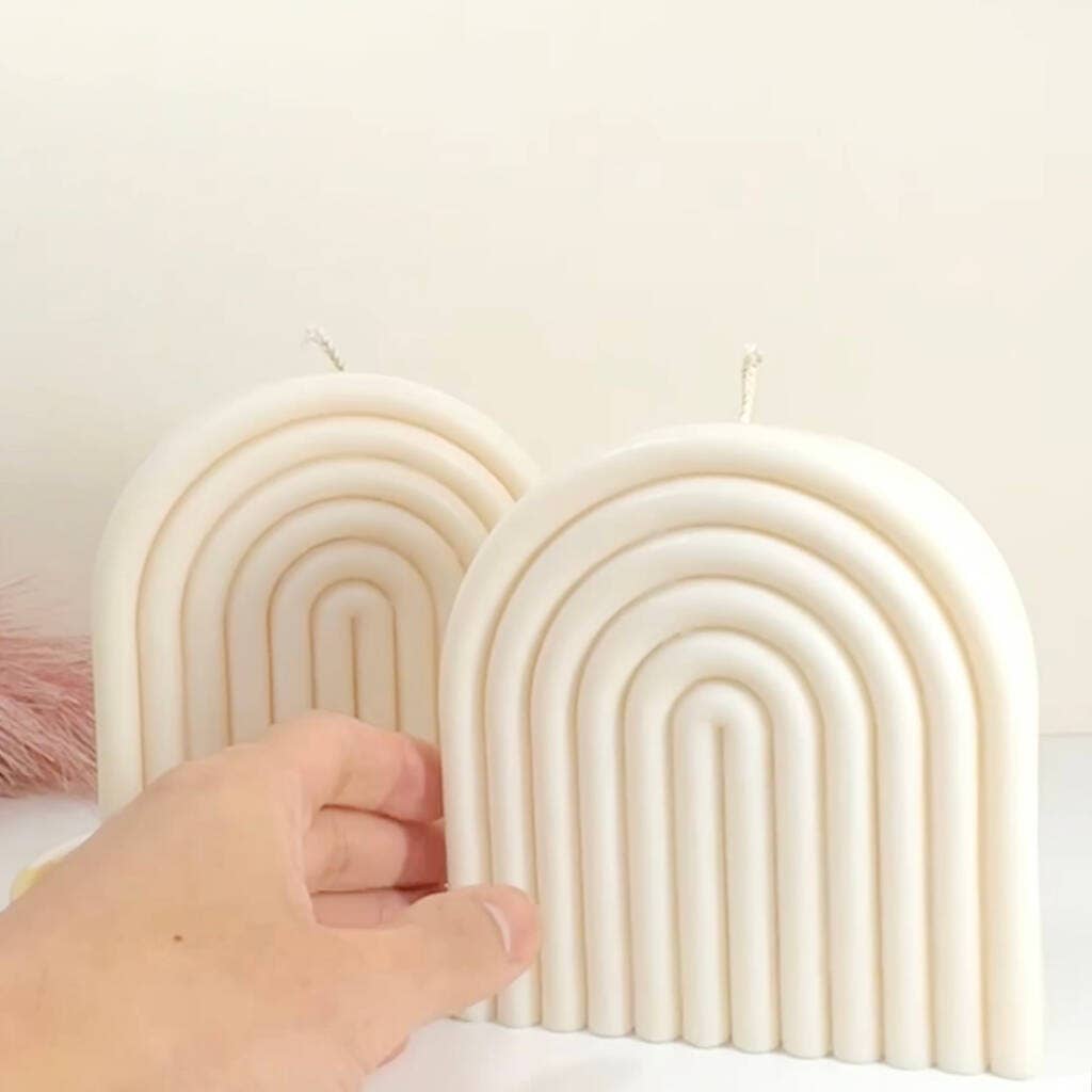 Eli and Things – wholesale Novelty candle – Geometric Rainbow Arch Candle - Minimalist Arch Soy Candle4