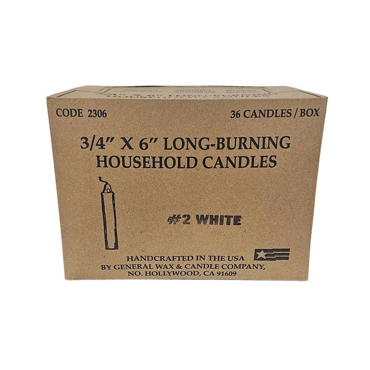 Botanica Luz Del Dia Inc - Wholesale Votive Candle - SPELL CANDLE WHITE 6" INCH BOX