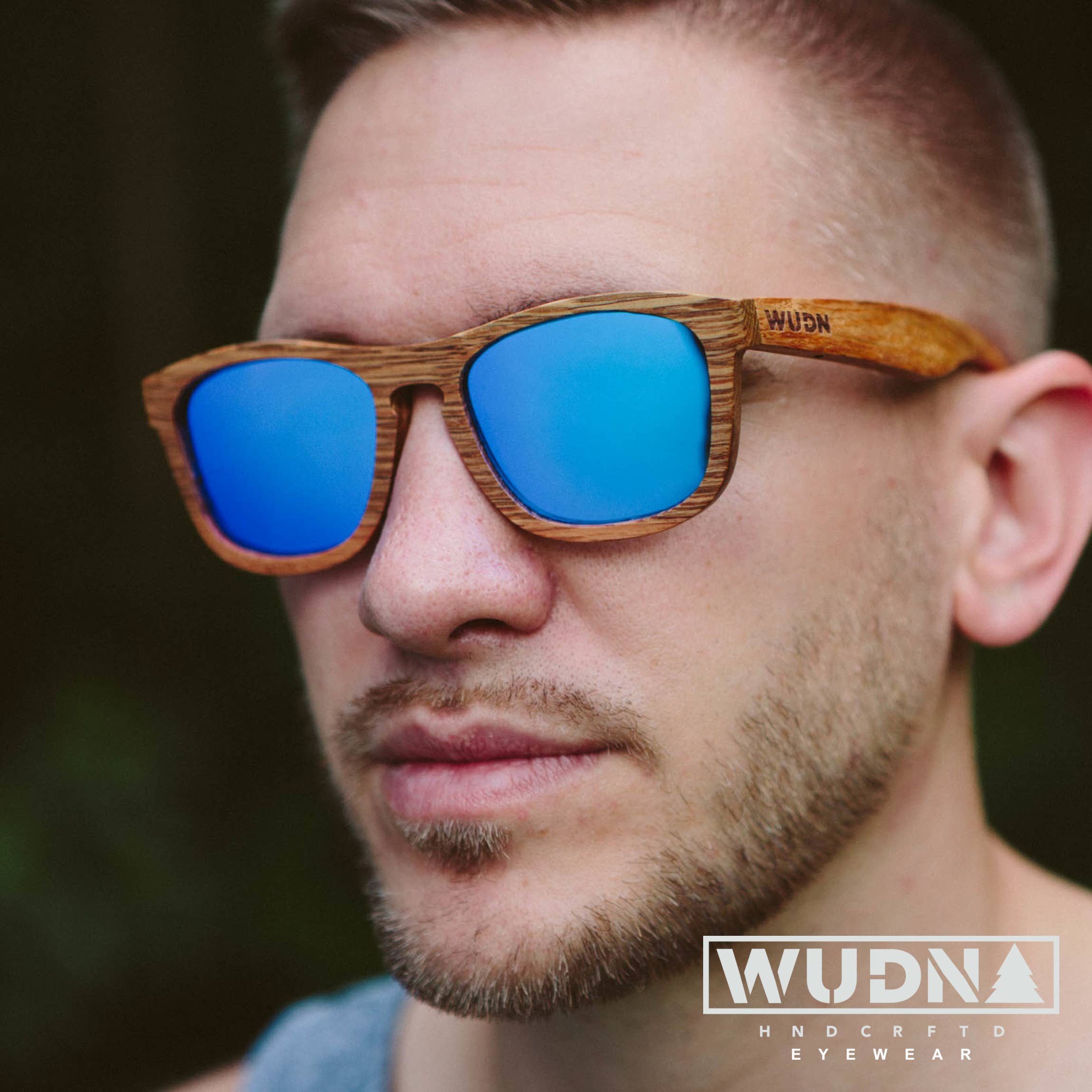 WUDN Handcrafted - Wholesale Sunglasses - Unisex - Real Zebra All Wood Jacks Sunglasses by WUDN14