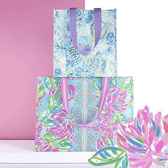 Lilly Pulitzer by Lifeguard Press - Wholesale Grocery/Shopping Bag - XL Market Shopper, Totally Blossom2