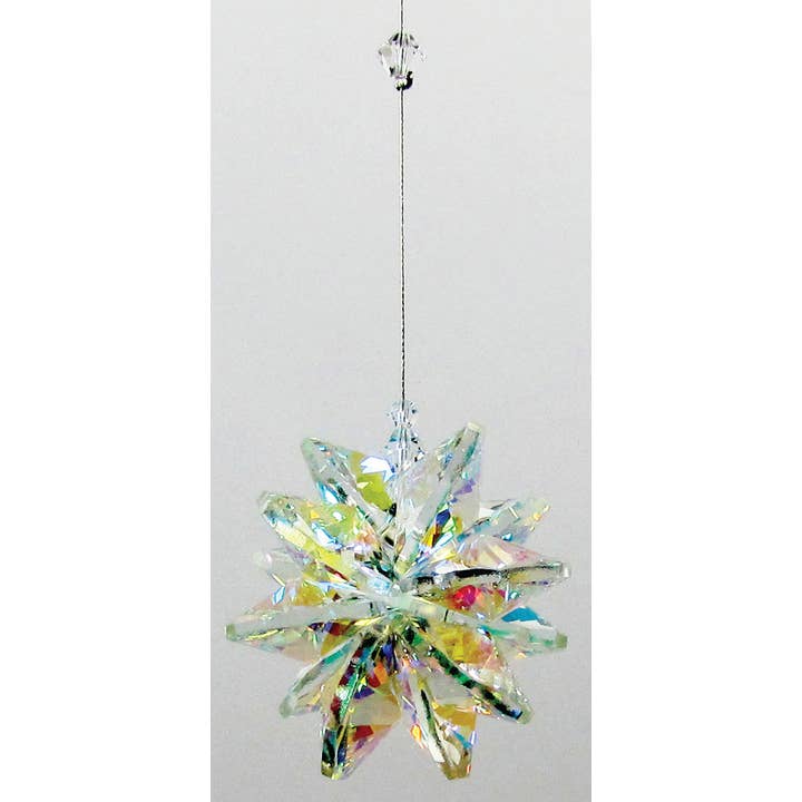 Silver Deer Crystal - Wholesale Suncatcher - Crystal Cluster Suncatcher - Aurora Borealis with 5" strand1
