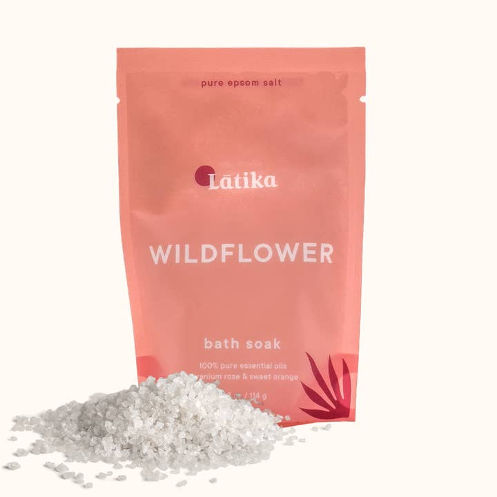 Latika Beauty – Leite/Sais de banho por atacado – Sazonal ❄️ Banho de Imersão com Sais de Epsom de Flores Silvestres 🌸 Rosa Vermelho
