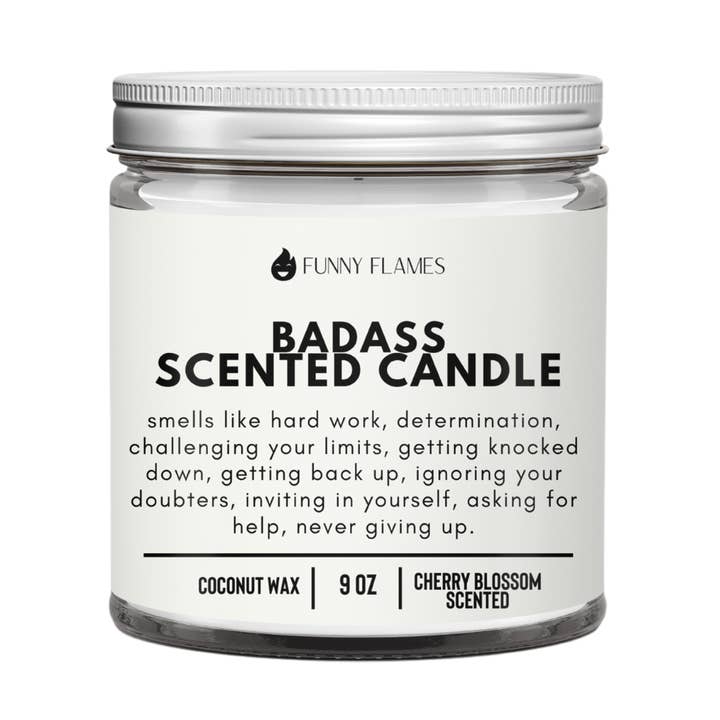 Funny Flames Candle Co - Les Creme - Wholesale Jar/Filled Candle - Badass Scented Candle - Inspo Gift For Friends0