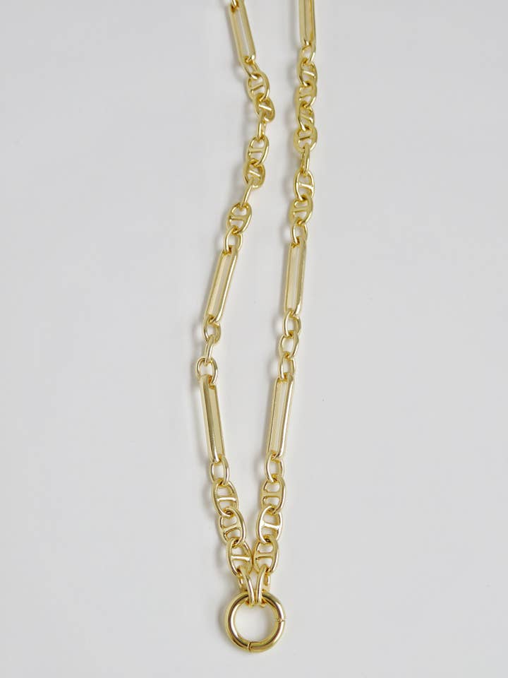 Sanxenxo Charm Holder Necklace - Clicker Clasp - add charms for wholesale by Boutique Suarez Co.