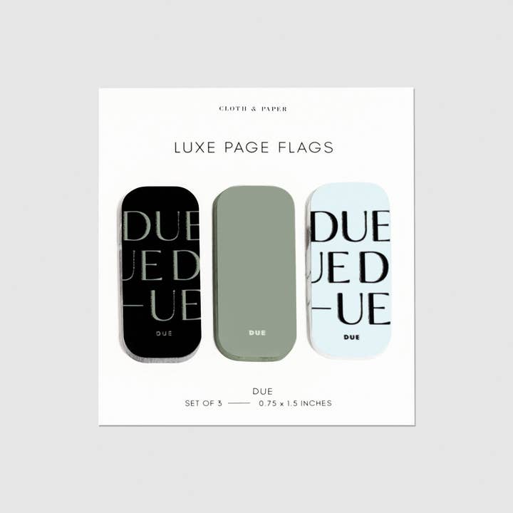 Cloth & Paper – wholesale Sticker – Luxe Page Flag Trio4