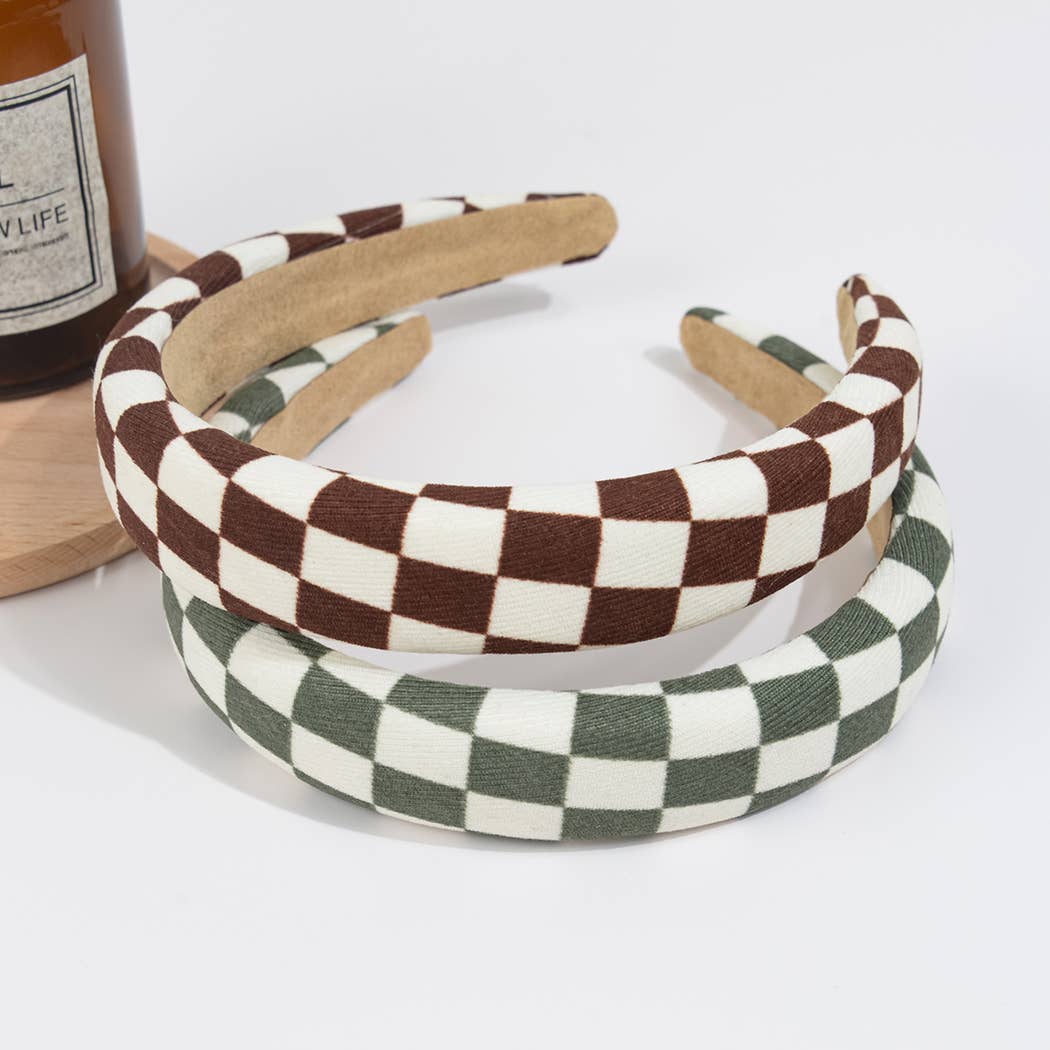 TheDivaSoap - Wholesale Fashion Headband - Women's - Checkerboard Plaid Headband3