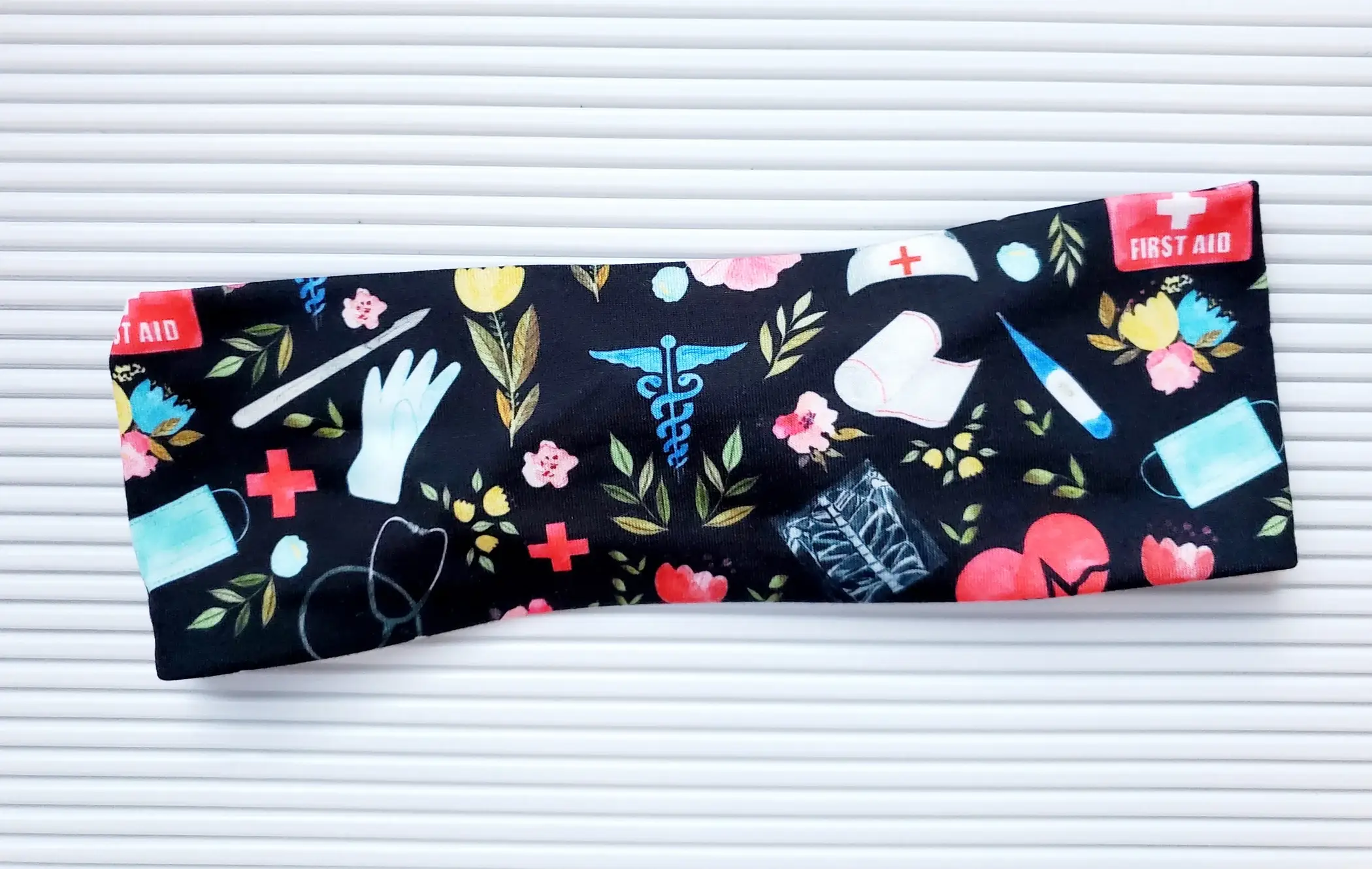 HappyAK Handmade Headbands and Neckwear - Vendita all'ingrosso Fascia per capelli - Donna - Set di Fasce a Tema Infermieristico5