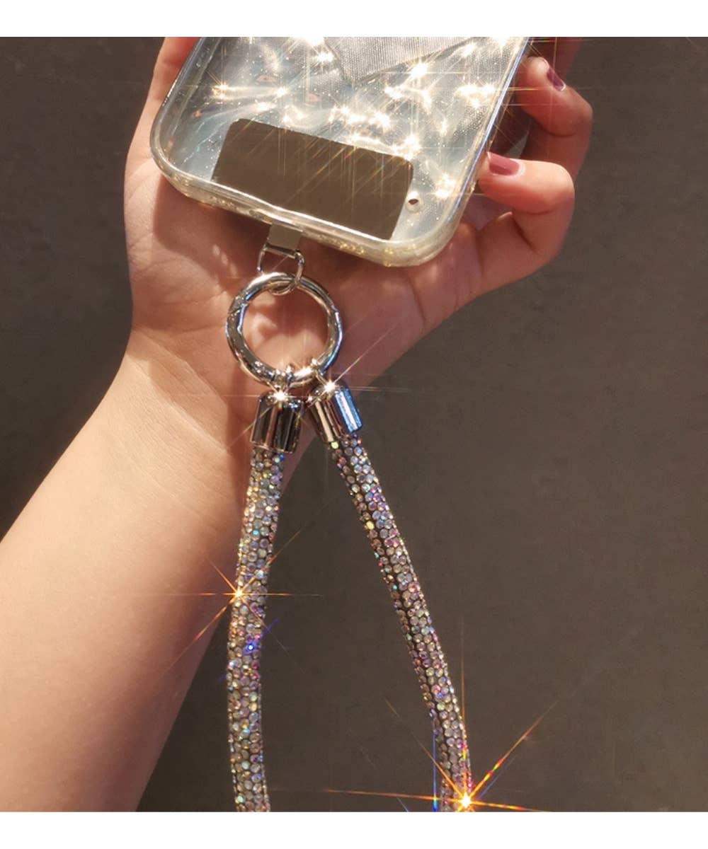 DESHENG ENTERPRISE – Alça para capa de telemóvel por atacado – PORTA-CHAVES COM CORRENTE DE STRASS E SUPORTE PARA TELEMÓVEL3