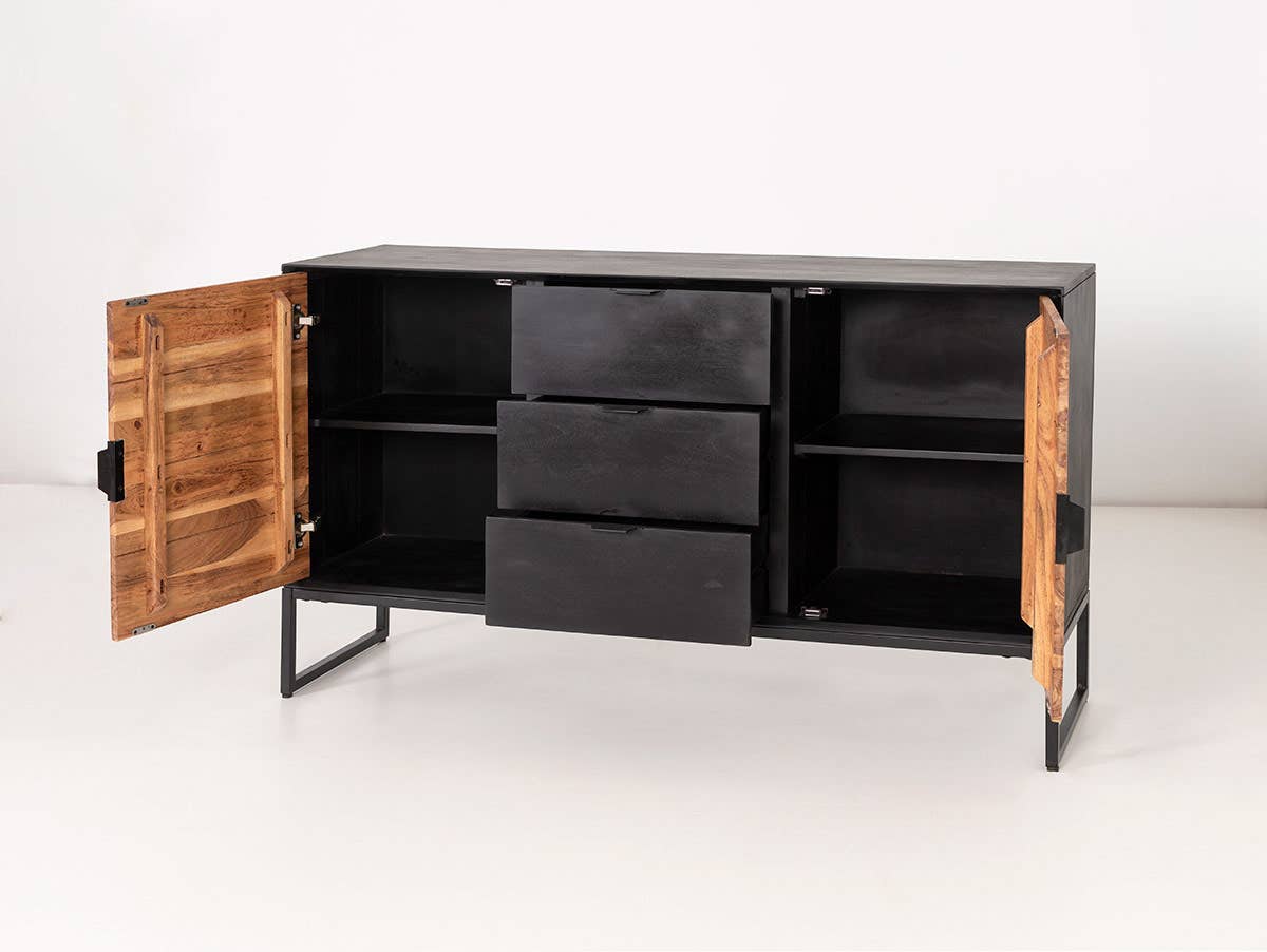 Gdeco - Wholesale Sideboard - Sideboard with 2 Doors And 3 Drawers 140X40X80 Cm4
