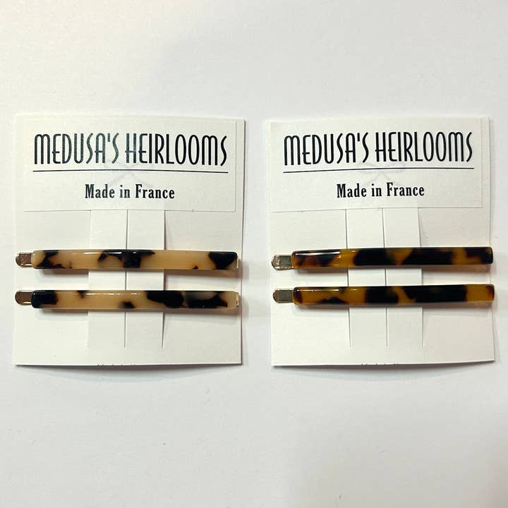 French Tortoise Bobby Pins- by pair for wholesale by Medusa's Heirlooms