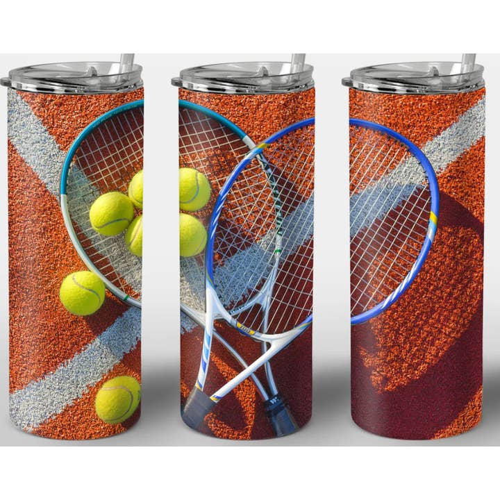 20oz Stainless Steel Tumbler - Tennis Court for wholesale by Your Custom Sports