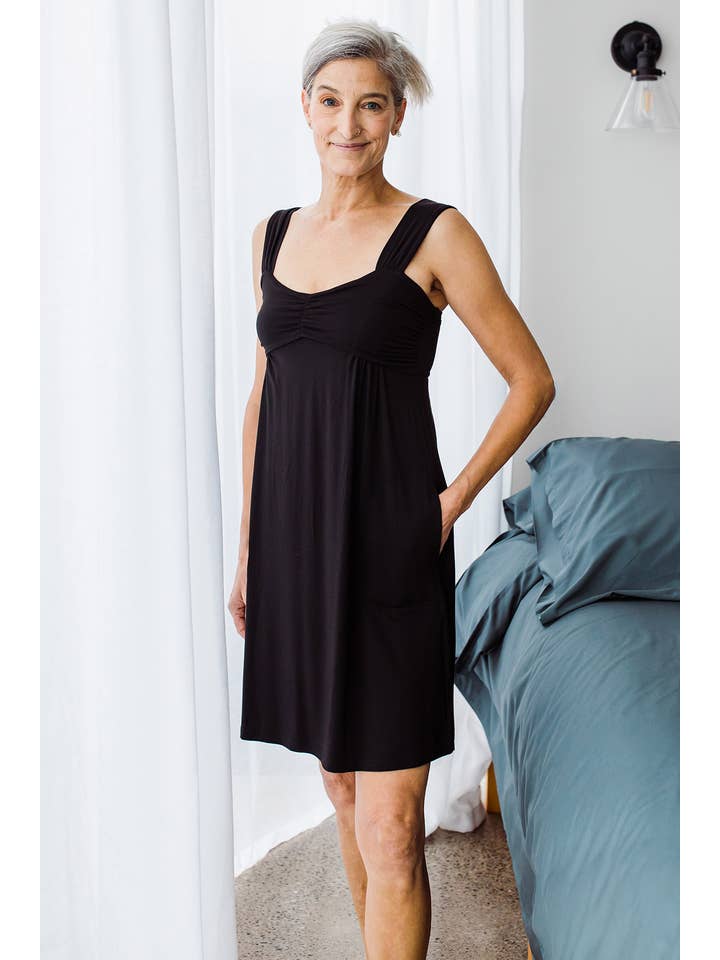 YALA - Wholesale Nightgown - Women's - CLEO BABYDOLL BAMBOO NIGHTGOWN