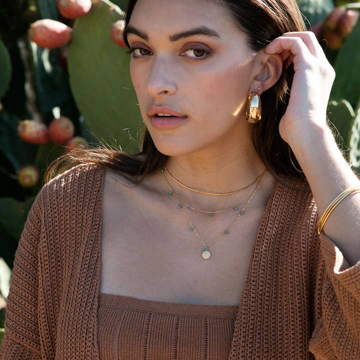 Amano Studio - Wholesale Pendant/Charm Necklace - Five Graces - Turquoise2