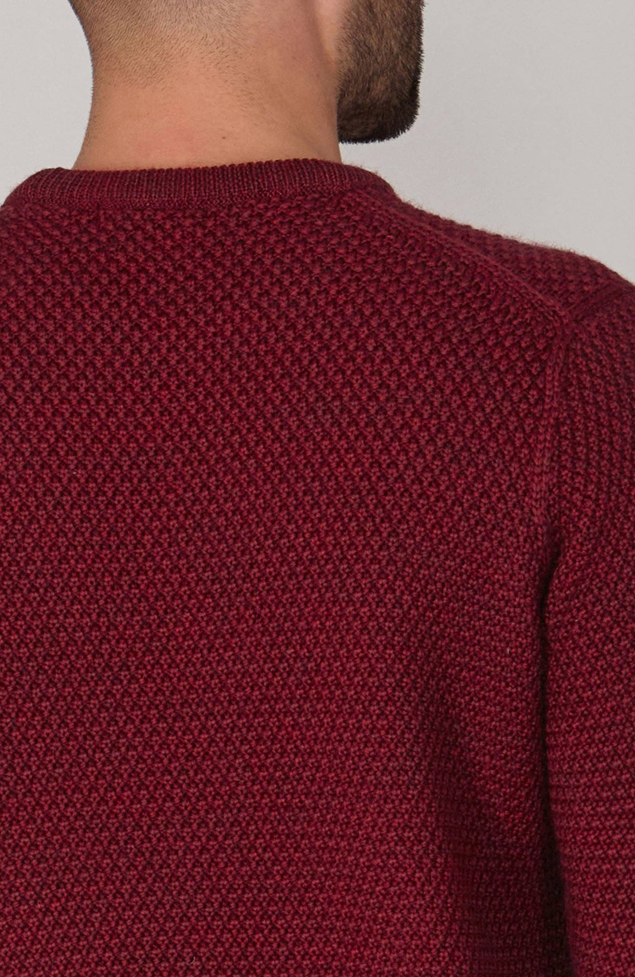 Paul James Knitwear - Wholesale Knit Sweater - Men's - Mens Chunky Merino Moss Stitch Fisherman Jumper5