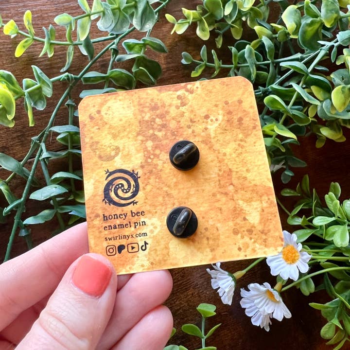 SwirliNyx – wholesale Lapel pin/button – Honey Bee Enamel Pin3