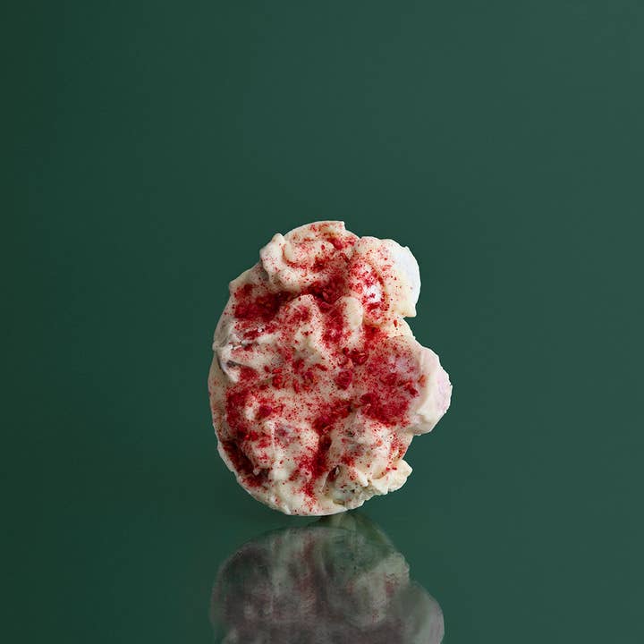 Nougat & Nice - Wholesale Chocolate Covered Sweets - Fig & Raspberry Nougat White Chocolate Rocky Road Egg