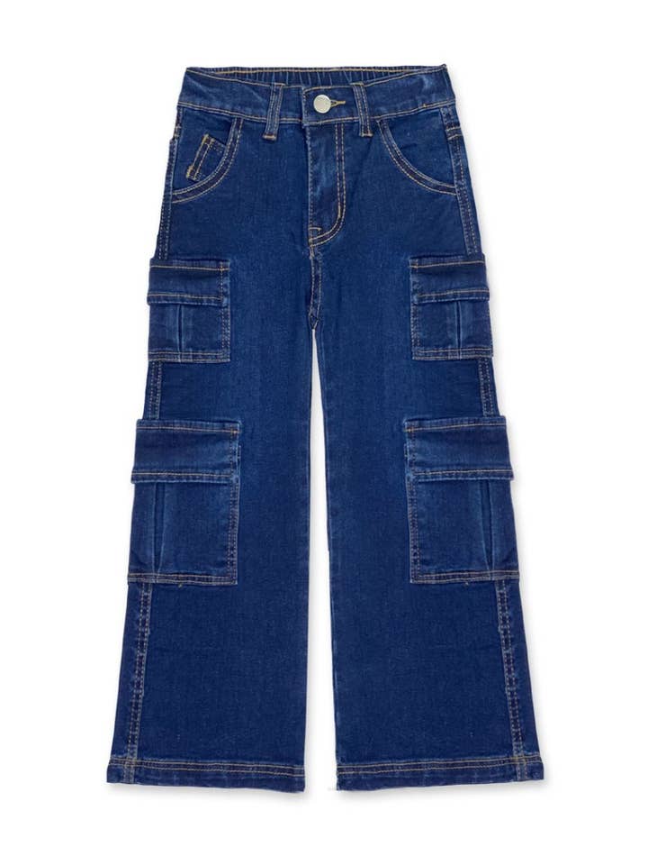 Cutie Patootie Clothing - Wholesale Jeans - Kids - GDP-23-89151B Girl's Denim Jeans w/ 4 Cargo Pockets