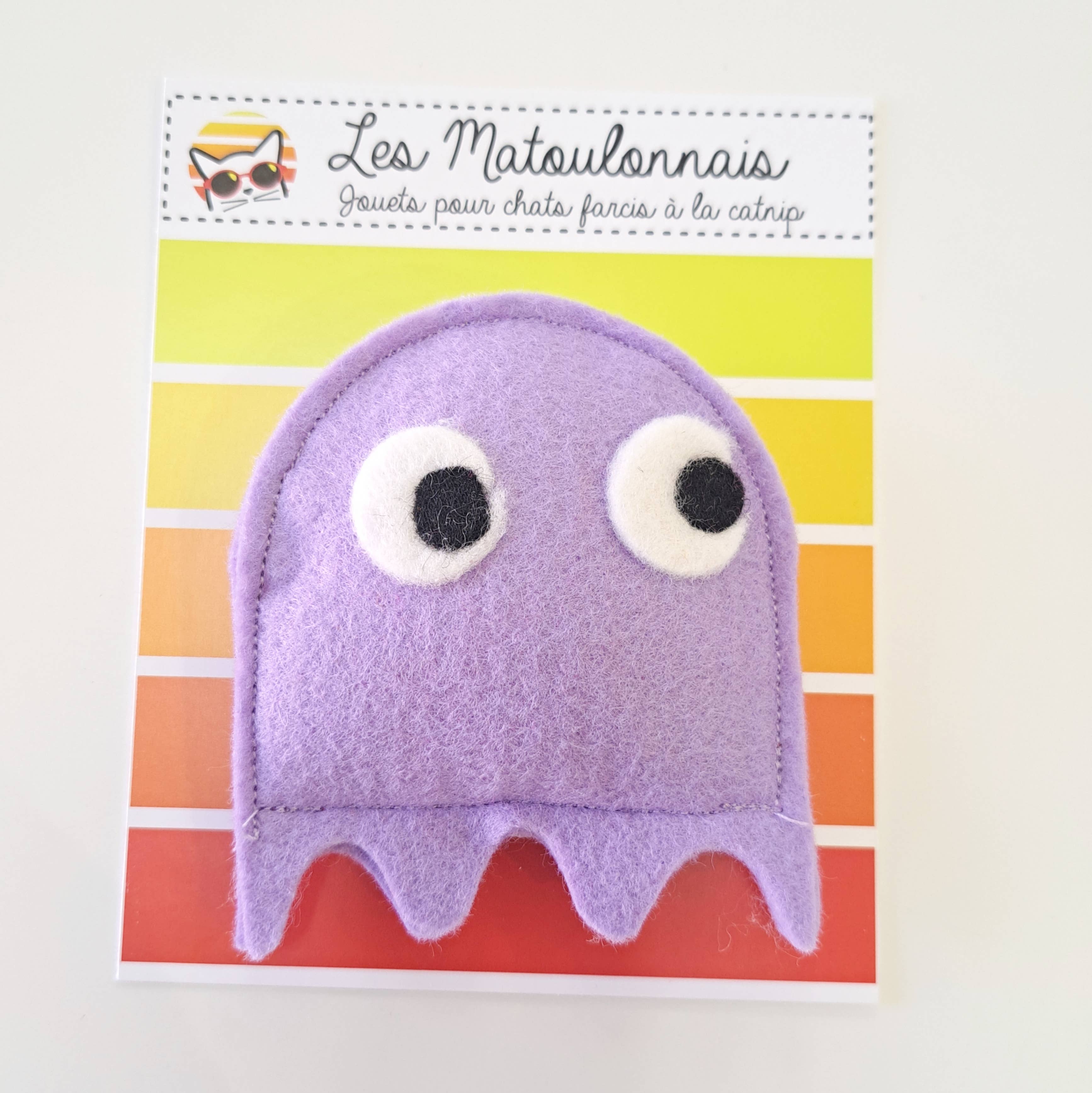 LES MATOULONNAIS – Brinquedo - Gato por atacado – Fantasma lilás de feltro « LES MATOULONNAIS »1