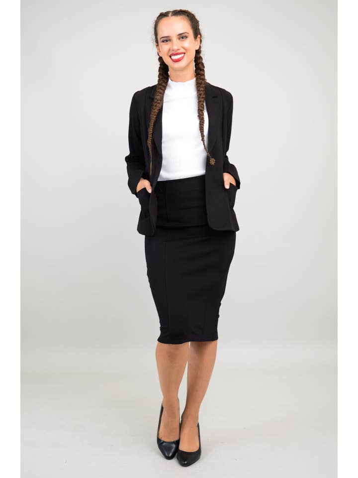 Blue Sky Clothing Co LLC - Wholesale Blazer - Women's - Anders Blazer, Black, Modal10