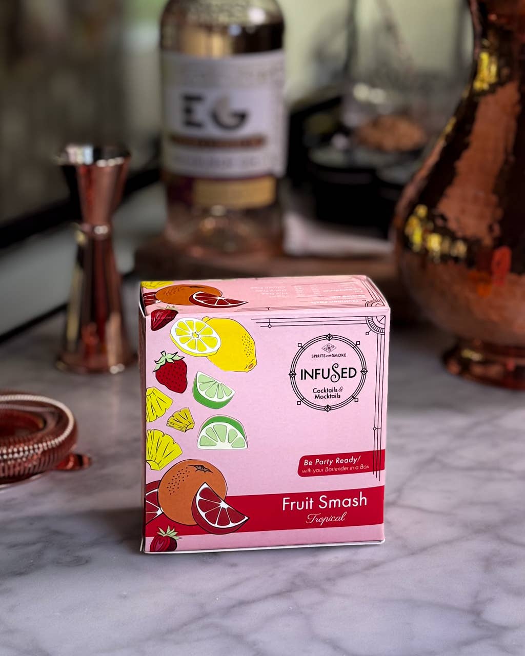 Spirits WIth Smoke - Wholesale DIY Drink Kit - Cocktail & Mocktail Infusion | Tropical Fruit Smash