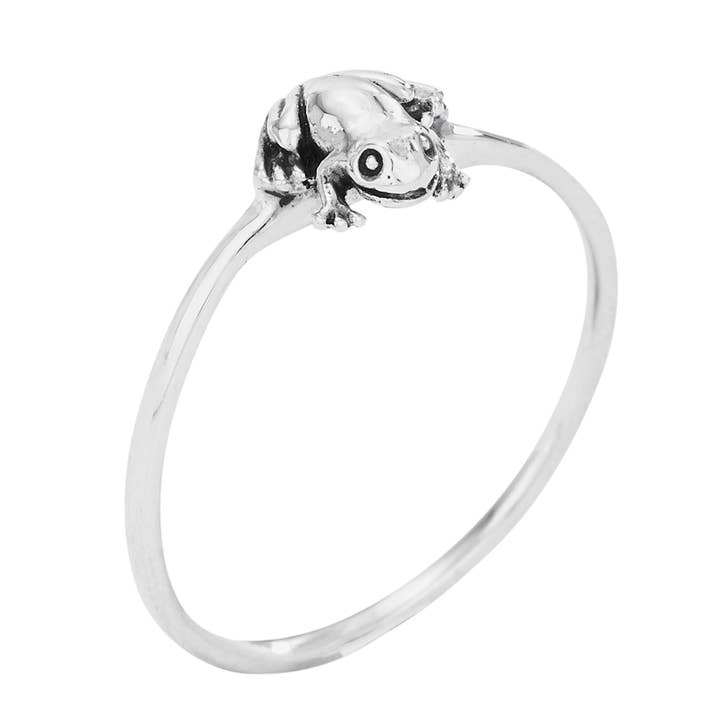 Tiger Mountain Jewelry - Wholesale Cocktail/Statement Ring - Ribbit Sterling Silver Frog Ring