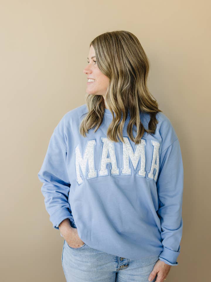 Mama Applique Crewneck Sweatshirt for wholesale by Little Joy Co.