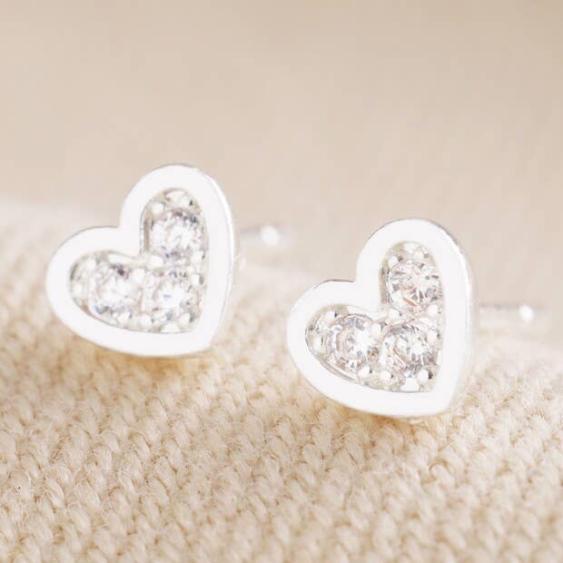 Lisa Angel - Wholesale Stud/Post Earrings - Tiny Crystal Heart Stud Earrings2